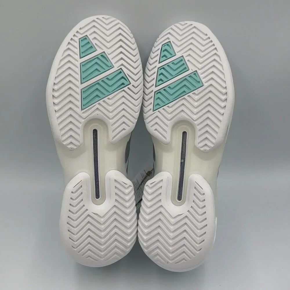 adidas Adizero Ubersonic 5 Tennis  Womens Silver White Sneakers Athletic Size 10